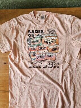 Womens Raised On Taylor Swift T Shirt Size Medium Comfort Colors